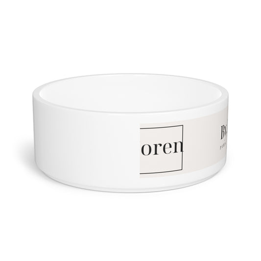 By.Joren Paws Ceramic Pet Bowl — Personalized Minimalist Dog & Cat Feeding Dish