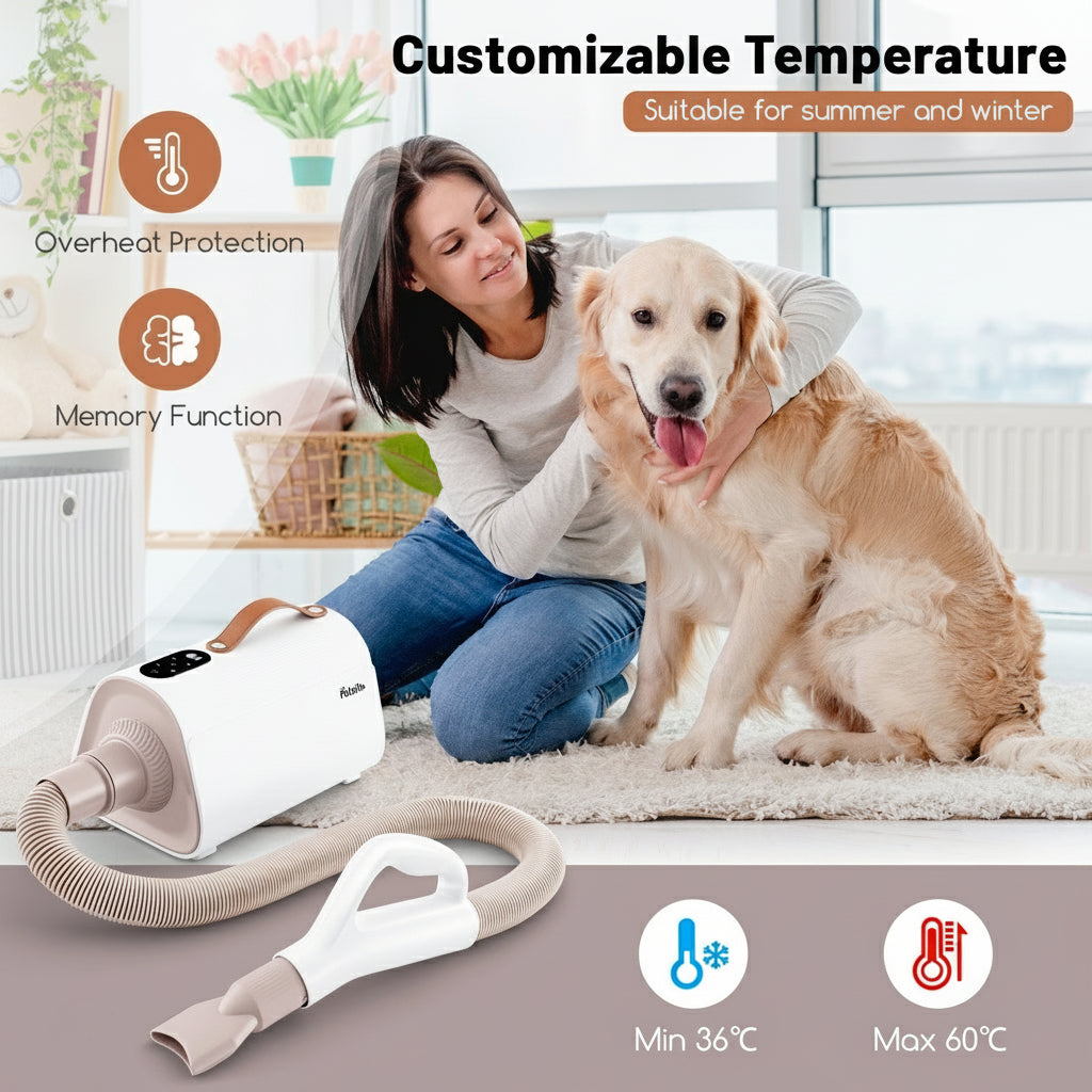 Dog Cat Hair Blower with Negative Ion Function easy to use