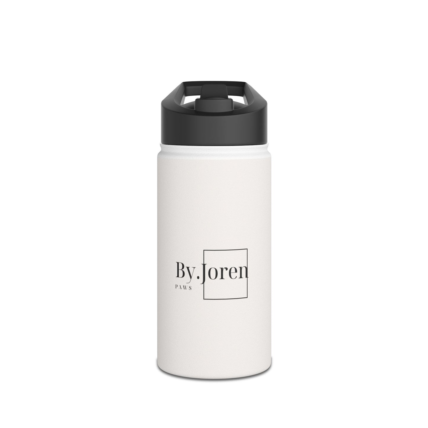 Stainless Steel Water Bottle — Minimal 'Paws| By Joren' Logo Insulated Travel Bottle