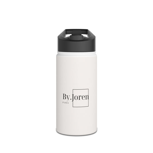 Stainless Steel Water Bottle — Minimal 'Paws| By Joren' Logo Insulated Travel Bottle