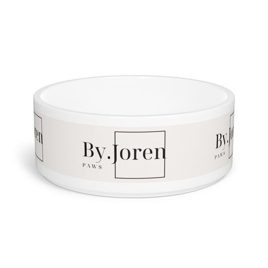 By.Joren Paws Ceramic Pet Bowl — Personalized Minimalist Dog & Cat Feeding Dish