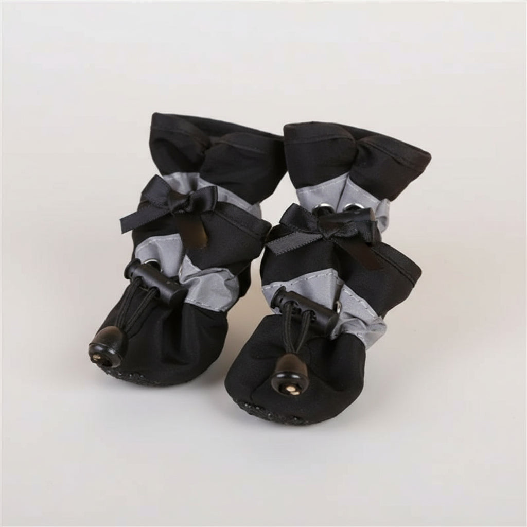 4Pcs/Set Waterproof Pet Dog Shoes Anti-Slip Rain Boots Footwear for Small Cats Dogs Puppy Dog Pet Booties Pet Paw Accessories