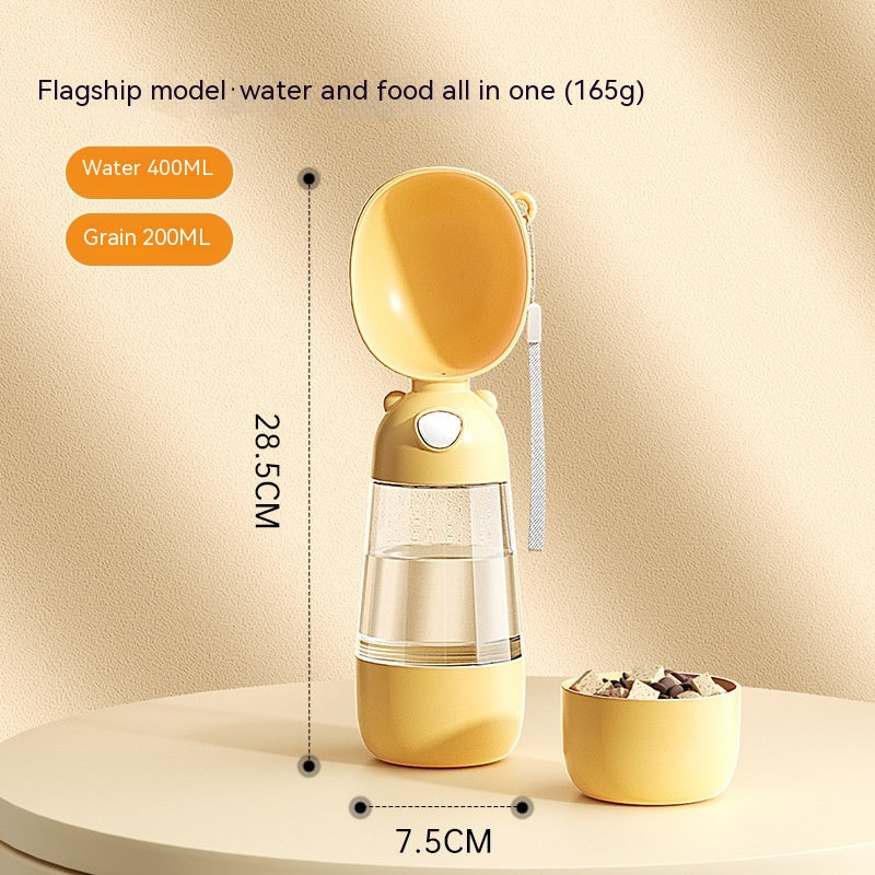 Portable Dog Water Bottle Food and Water Container for Pet Pets Feeder Bowl Outdoor Travel Drinking Bowls Water Dispenser