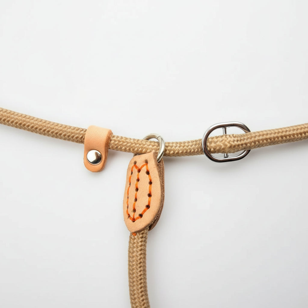 Dog Leash Slip Rope Lead Leash Heavy Duty Braided Rope Adjustable Loop Collar Training Leashes for Medium Large Dogs